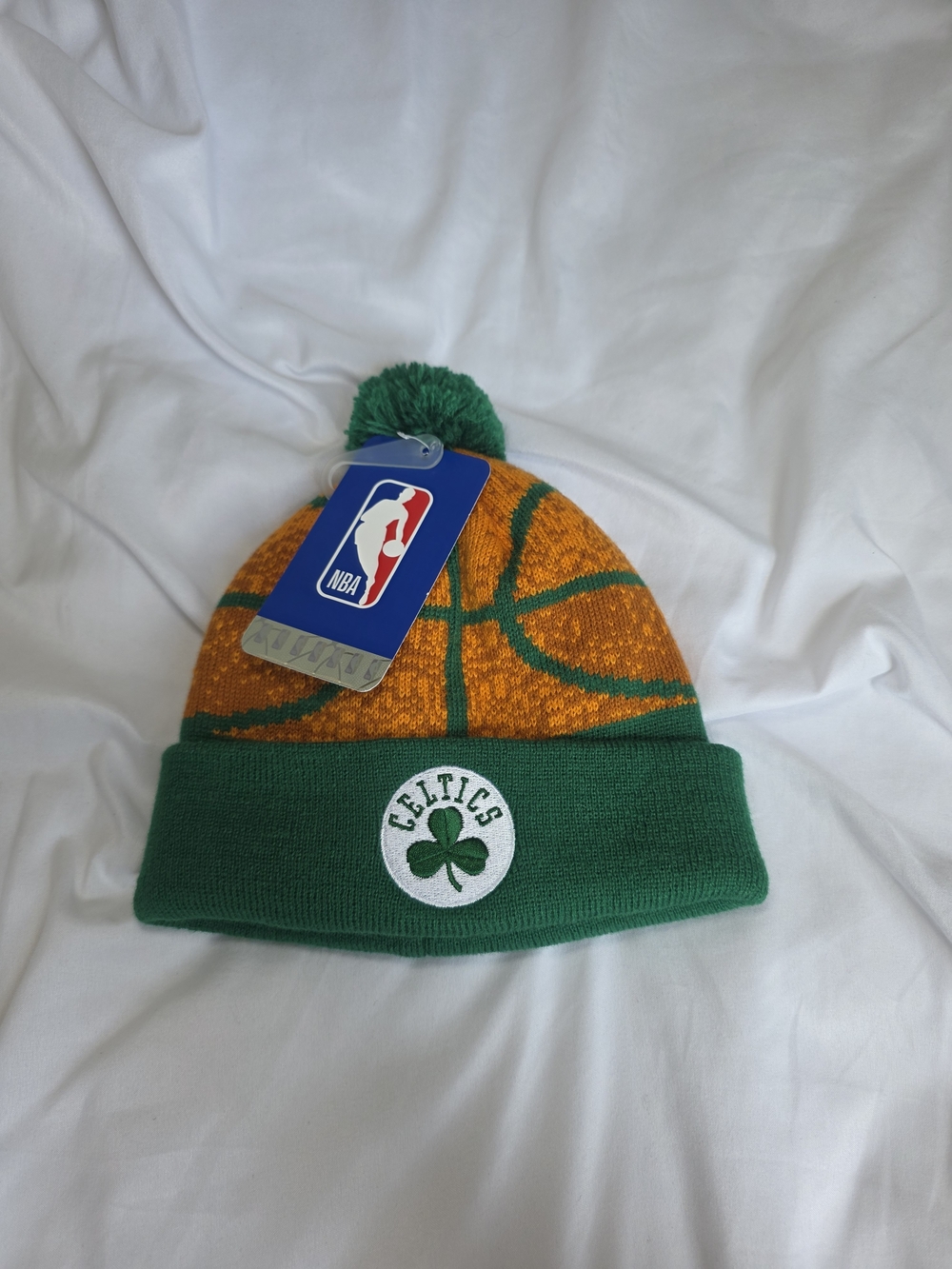 NBA Boston Celtics Kids Knitted Basketball Pom Beanie Hat NWT